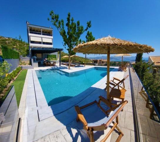 "Stergiou Luxury Apartment 2Nd Floor" Με Κοινη Πισινα Saronida Bagian luar foto