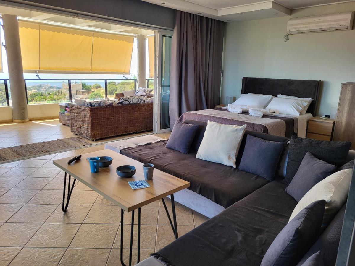 "Stergiou Luxury Apartment 2Nd Floor" Με Κοινη Πισινα Saronida Bagian luar foto