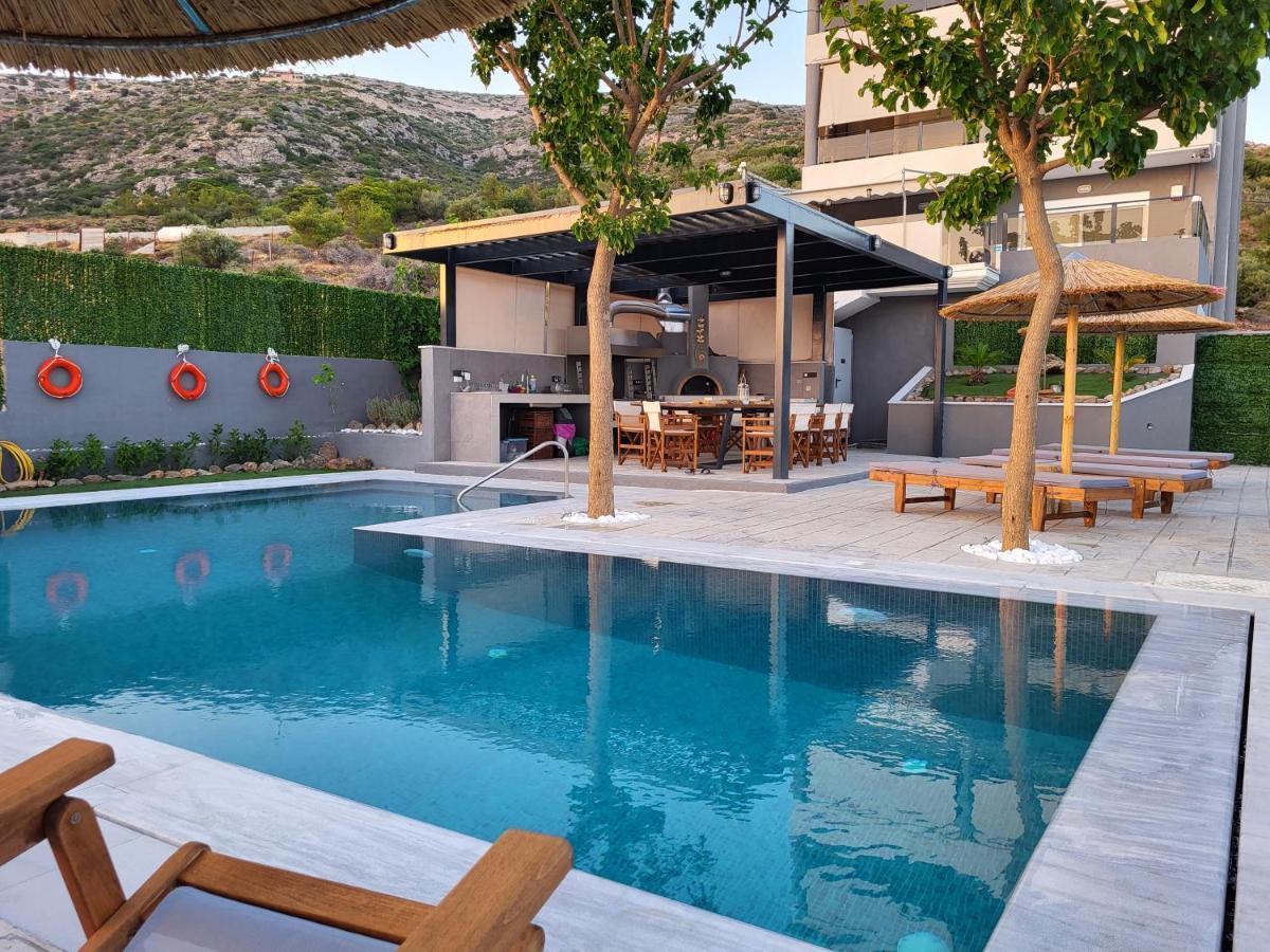 "Stergiou Luxury Apartment 2Nd Floor" Με Κοινη Πισινα Saronida Bagian luar foto